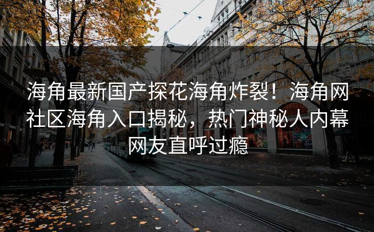 海角最新国产探花海角炸裂！海角网社区海角入口揭秘，热门神秘人内幕网友直呼过瘾
