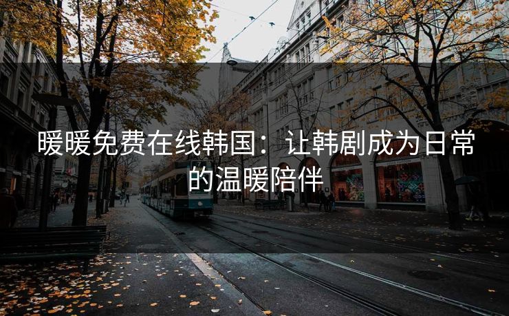 暖暖免费在线韩国：让韩剧成为日常的温暖陪伴