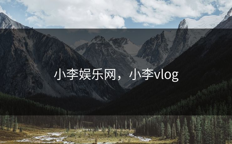 小李娱乐网，小李vlog